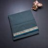 9 Yards Blue Chettinad Cotton Micro Checked Saree And Simple Thread Border Without Blouse 03