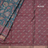 Semi Raw Silk Green Floral Printed Saree 03