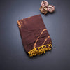 Mul Mul Cotton Brown Shibori Printed Saree 02