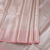 Kota Tissue Pink Saree With Zari Border