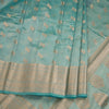 Kota Tissue Green Saree With Zari Border 02