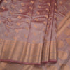 Kota Tissue Pink Saree With Zari Border 02