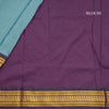 Kalyani Cotton Pastel Blue Saree With Zari Buttas And Contrast Border