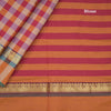 Poly Cotton Multi Colour Checked Saree 07