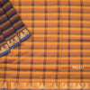 Poly Cotton Multi Colour Checked Saree 08