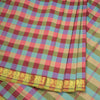 Poly Cotton Multi Colour Checked Saree 09