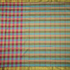 Poly Cotton Multi Colour Checked Saree 09