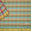 Poly Cotton Multi Colour Checked Saree 09
