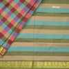 Poly Cotton Multi Colour Checked Saree 09