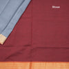 Poly Cotton Grey Plain Saree 03