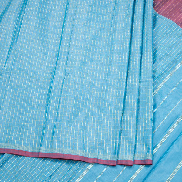 Blue And Purple Half And Half Art Silk Saree