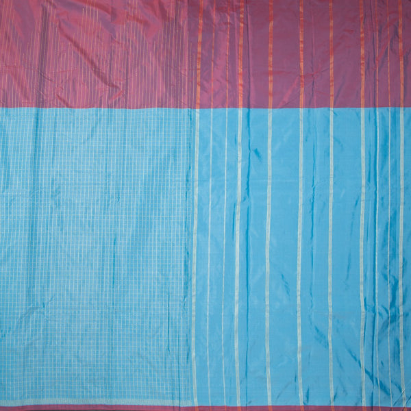 Blue And Purple Half And Half Art Silk Saree