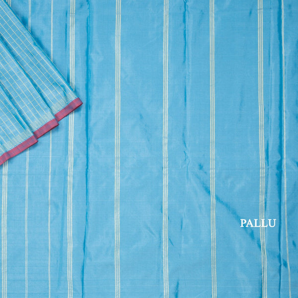 Blue And Purple Half And Half Art Silk Saree