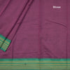 Dharwad Cotton Purple Plain Saree 02