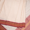 Dharwad Cotton Cream Plain Saree 02