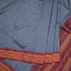 Dharwad Cotton Grey Plain Saree 05