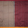 Dharwad Cotton Light Brown Plain Saree