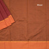 Dharwad Cotton Maroon Plain Saree 04