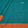 Dharwad Cotton Teal Green Plain Saree