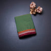 Dharwad Cotton Green Plain Saree 05