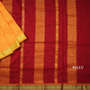 Kalyani Cotton Yellow Color Checked Saree