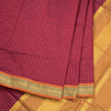 Kalyani Cotton Maroon Color Checked Saree
