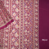 Faux Crepe Purple Printed Saree