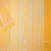 Faux Crepe Yellow Printed Saree 03
