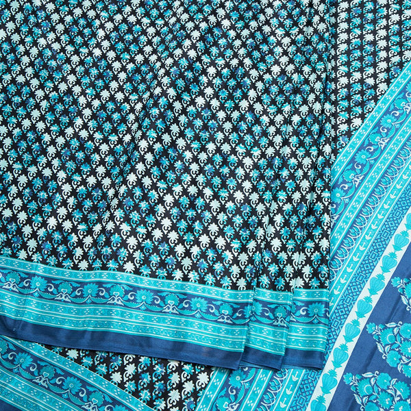 Faux Crepe Multi Colour Printed Saree 17