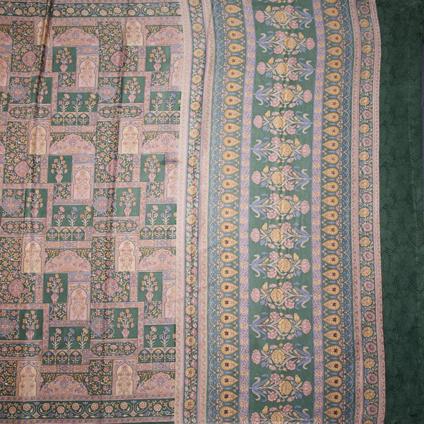 Faux Crepe Multi Colour Printed Saree 18