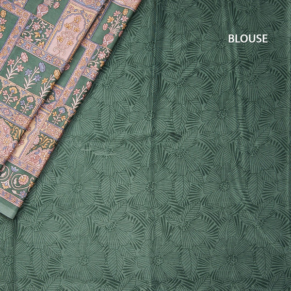 Faux Crepe Multi Colour Printed Saree 18