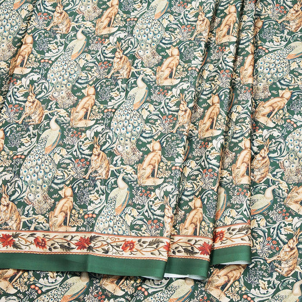 Faux Crepe Multi Colour Printed Saree 19