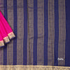 Semi Mysore Silk Magenta Pink Plain Saree 11