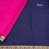 Semi Mysore Silk Magenta Pink Plain Saree 11