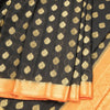 Semi Mysore Silk Black Embroidered Saree
