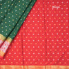 Semi Mysore Silk Bottle Green Embroidered Saree