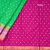 Semi Mysore Silk Parrot Green Embroidered Saree 02