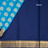 Semi Mysore Silk Sky Blue Embroidered Saree 03