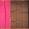Semi Mysore Silk Pink Plain Saree 11
