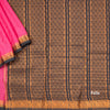 Semi Mysore Silk Pink Plain Saree 11