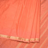 Semi Mysore Silk Peach Plain Saree 03