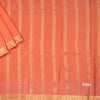 Semi Mysore Silk Peach Plain Saree 03