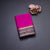 Semi Mysore Silk Dark Pink Plain Saree 02