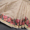 Kota Cream Thread Embroidered Saree
