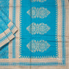 Bengali Cotton Rama Blue Floral Printed Saree