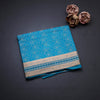 Bengali Cotton Rama Blue Floral Printed Saree