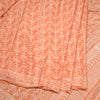 Mul Mul Cotton Light Orange Printed Saree