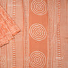 Mul Mul Cotton Light Orange Printed Saree