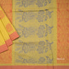 Negamam Cotton Mustard Yellow Embossed Saree