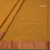 Chettinad Cotton Mustard Yellow Saree With Small Zari Buttas And Zari Border